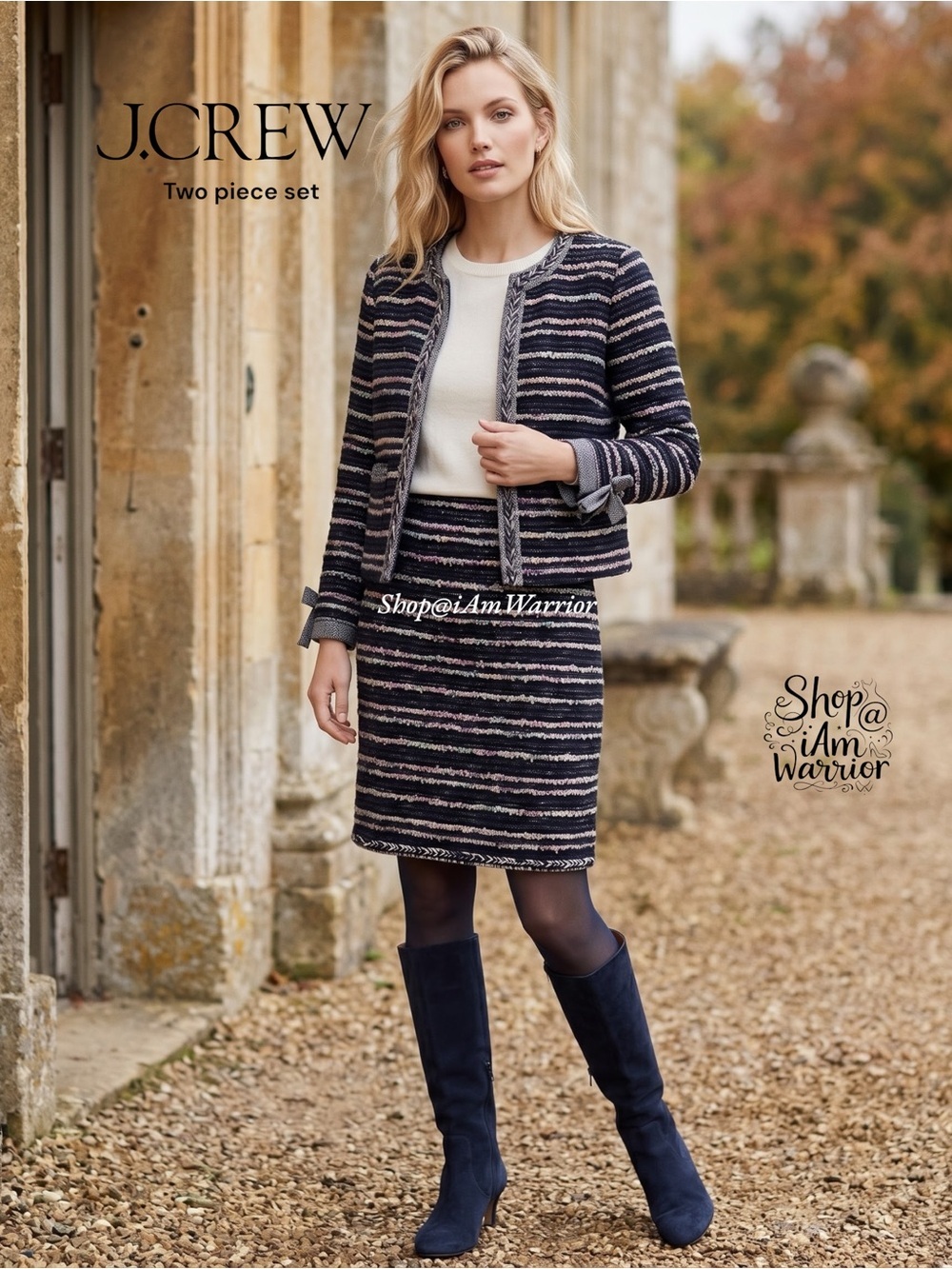J.Crew NWT confetti tweed lady jacket + pencil skirt *shop@iamwarrior